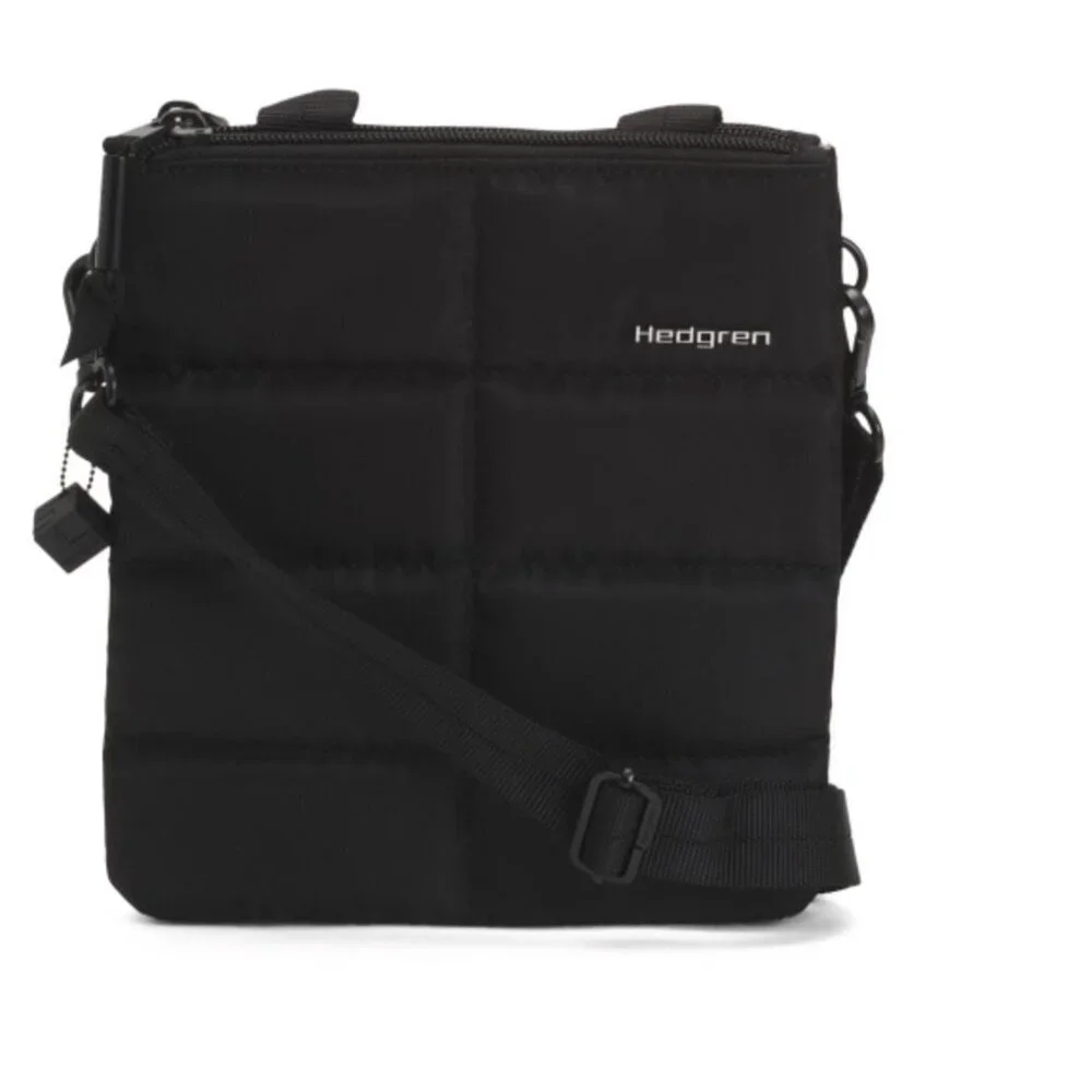 Hedgren Bethel Crossbody Bag Purse Black Sustainable Nylon Quilted Nordstrom